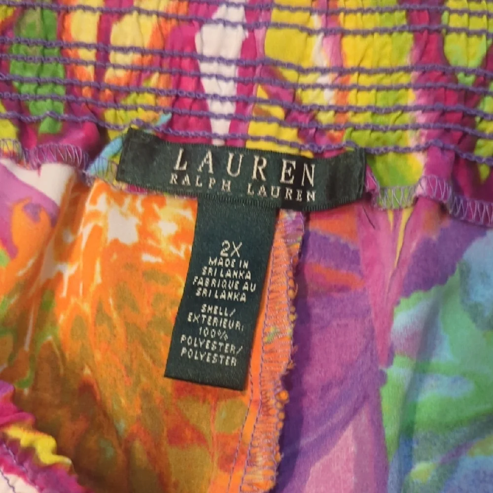 Zara Orange and Pink Casual Bottoms with Tropical Print - Picture 6 of 7